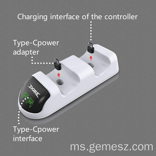 Dok Pengecasan PS5 dengan 2 Jenis C Adaptor